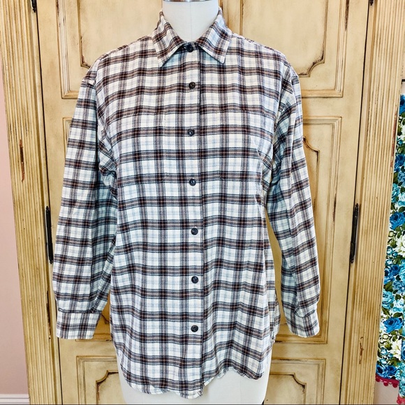 Vintage 90’s “GRUNGE” Eddie Bauer Plaid Button Down Shirt - Picture 8 of 16
